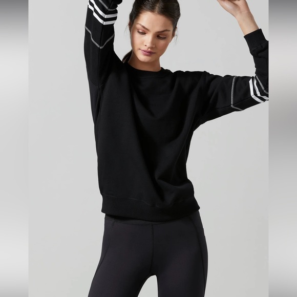 NWT Lilybod Pullover Sweat Lexie Black White Sweatshirt Womens Small - Picture 2 of 5